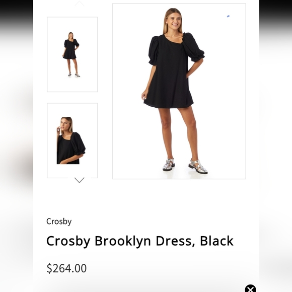 Crosby by Millie Burch Brooklyn dress M Medium Black Excellent - Picture 4 of 7